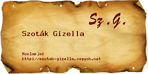 Szoták Gizella névjegykártya